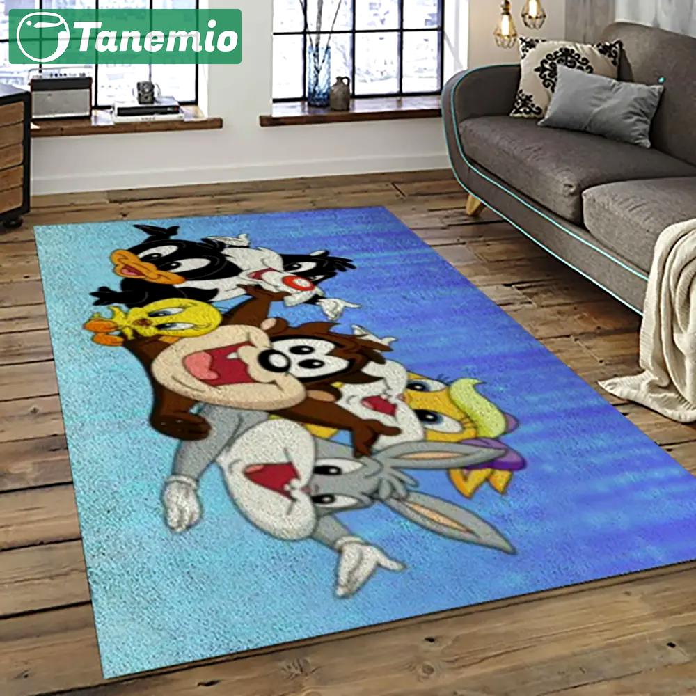 Looney tunes characters cartoon movie carpet rectangle area rug for living room bedroom decor lt39 Rectangle Rug