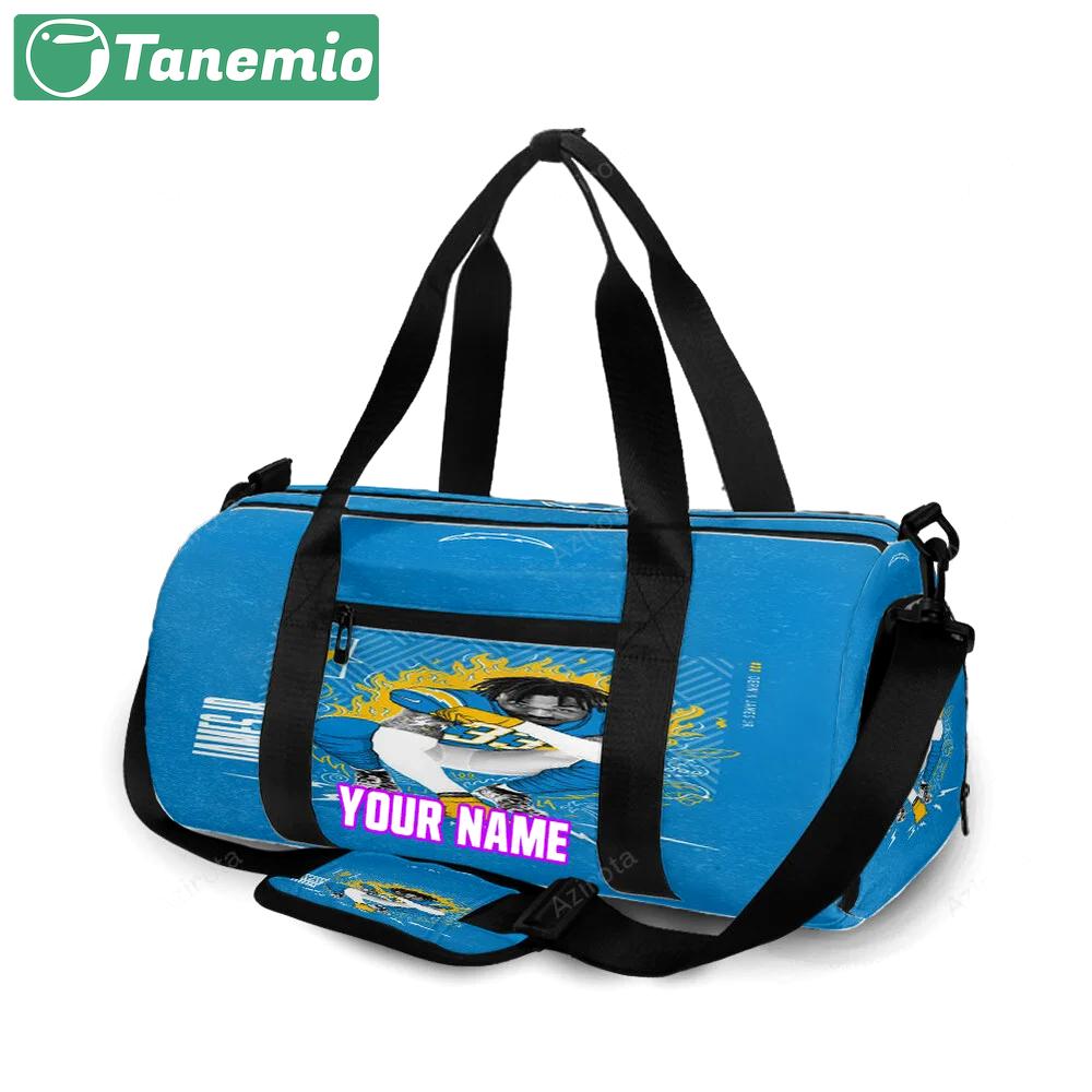 Los angeles chargers bronny james1 personalized name travel bag gym bag 1054 Travel Bag