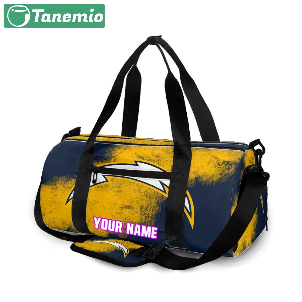 Los angeles chargers emblem v12 personalized name travel bag gym bag 1787 Travel Bag