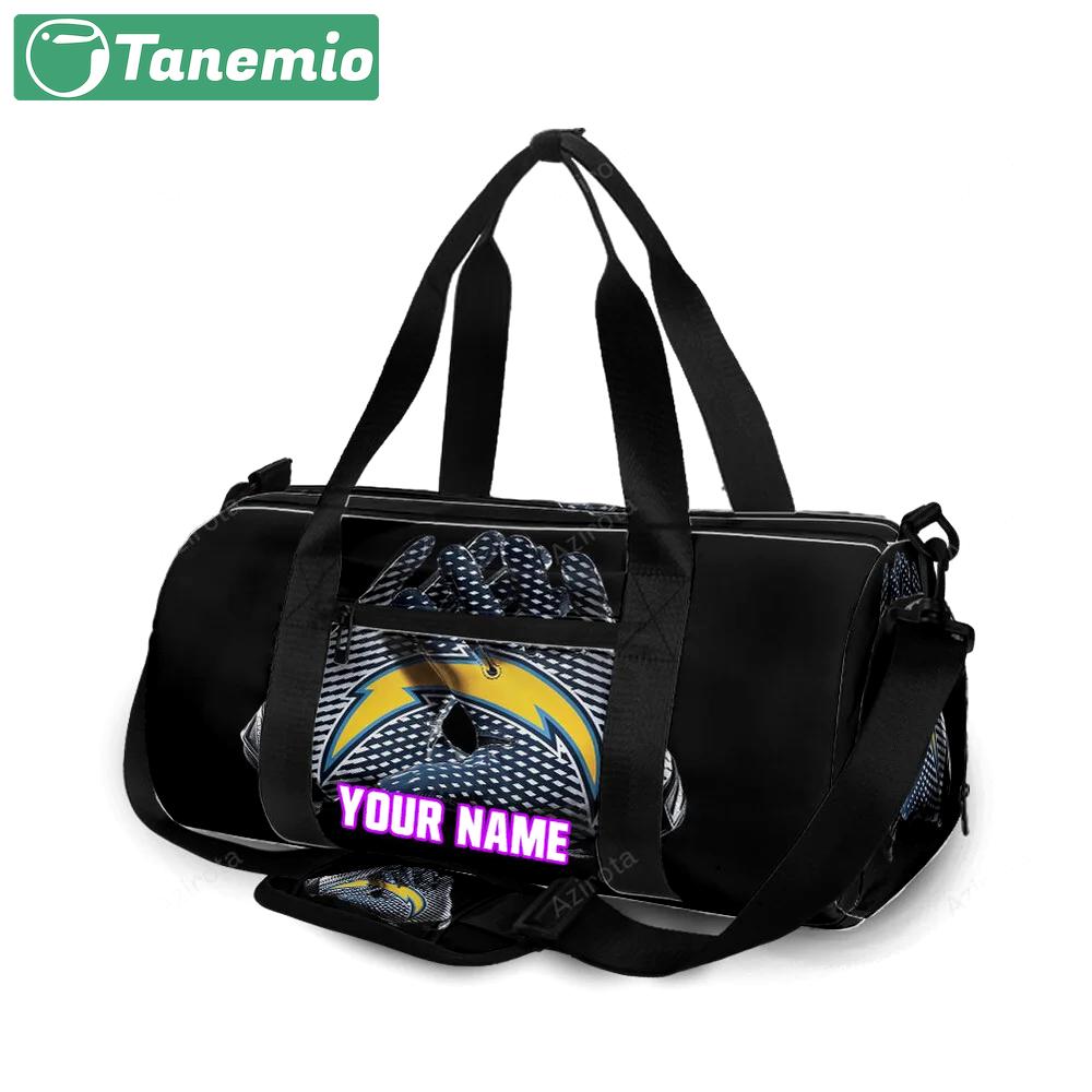 Los angeles chargers emblem v25 personalized name travel bag gym bag 1269 Travel Bag