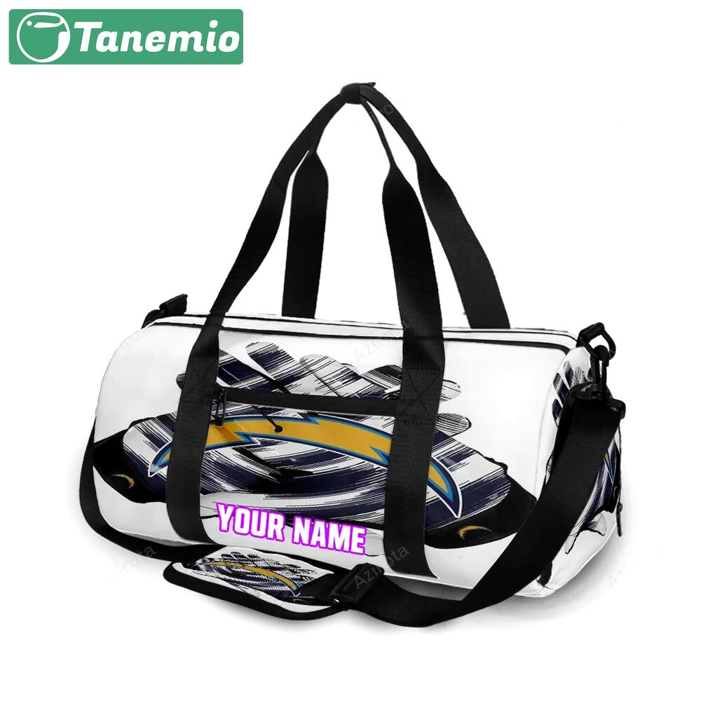 Los angeles chargers emblem v39 personalized name travel bag gym bag 201 Travel Bag