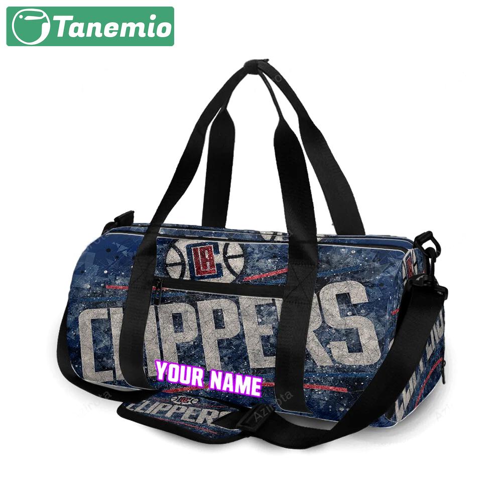 Los angeles clippers creative geometric logo personalized name travel bag gym bag 45 Travel Bag