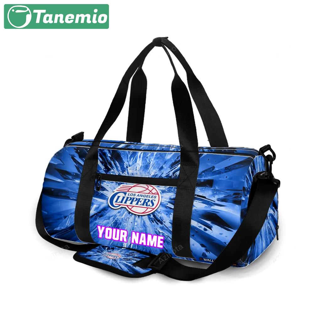 Los angeles clippers crystal personalized name travel bag gym bag 59 Travel Bag