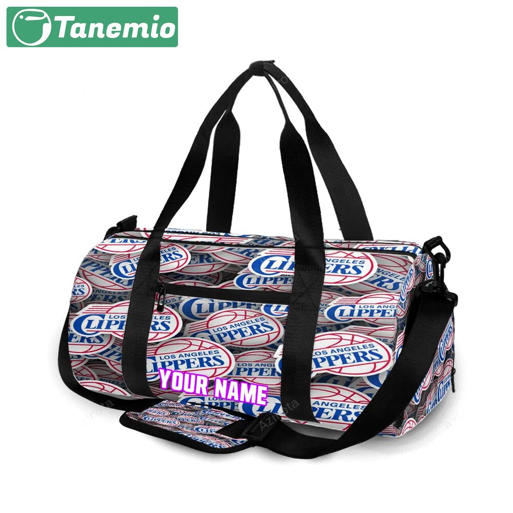 Los angeles clippers logo1 personalized name travel bag gym bag 885 Travel Bag