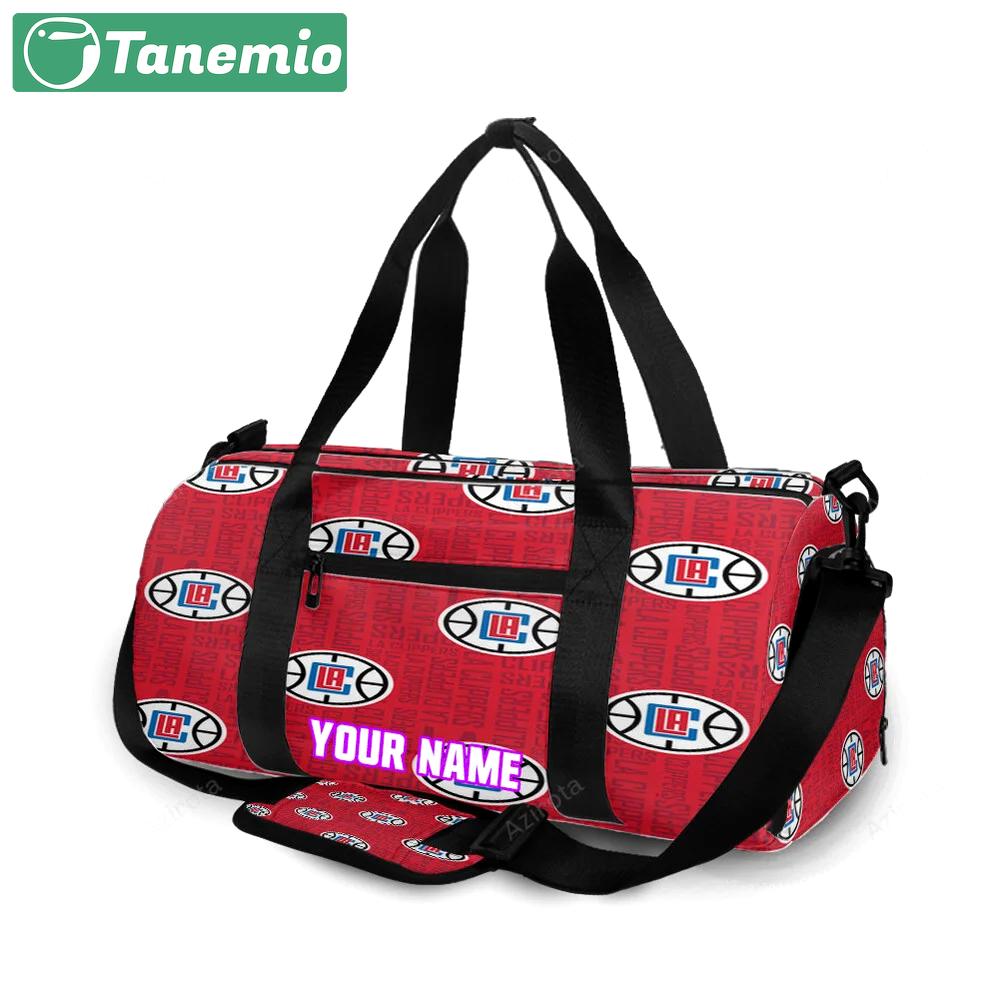 Los angeles clippers logo4 personalized name travel bag gym bag 751 Travel Bag