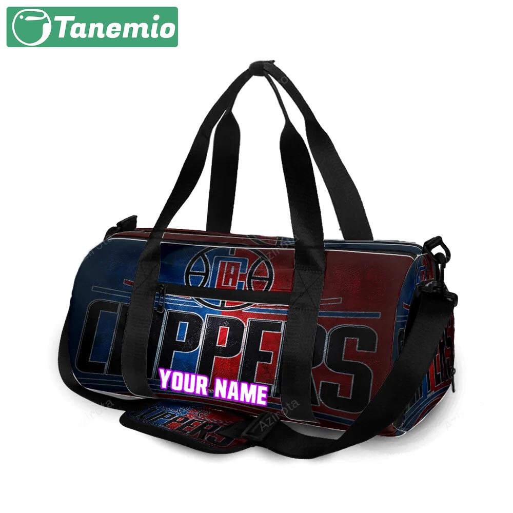 Los angeles clippers stone personalized name travel bag gym bag 1682 Travel Bag