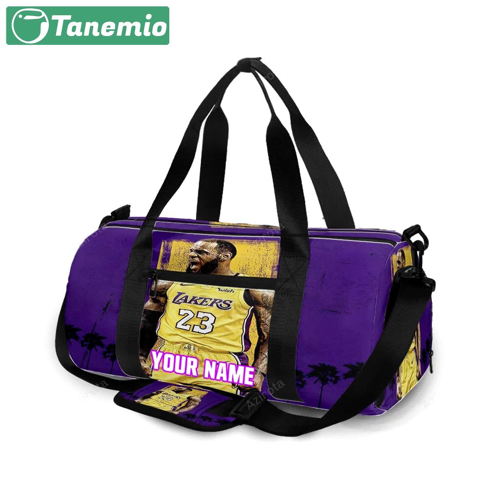 Los angeles laker 23 lebron james v35 personalized name travel bag gym bag 330 Travel Bag