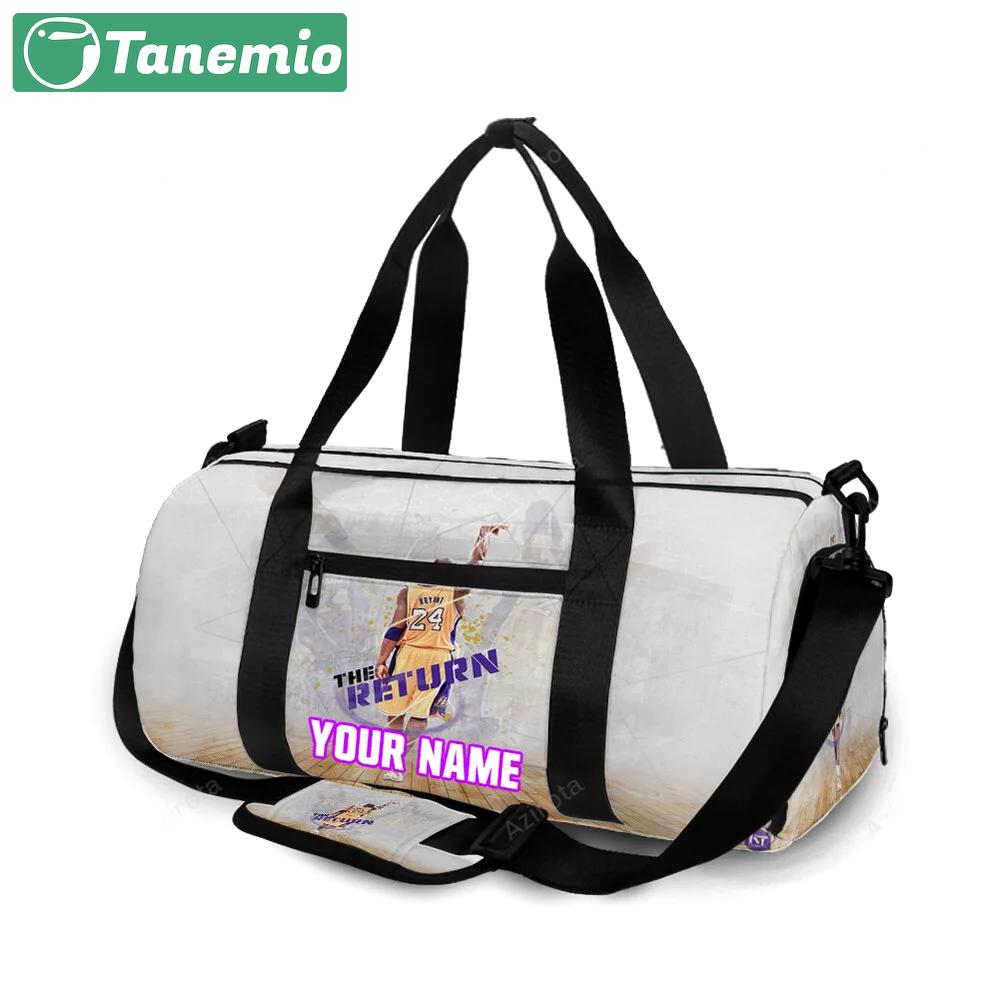 Los angeles lakers 24 kobe bryant the return personalized name travel bag gym bag 1941 Travel Bag