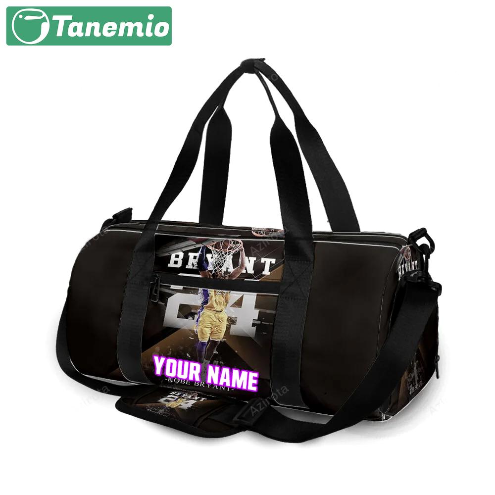 Los angeles lakers 24 kobe bryant v6 personalized name travel bag gym bag 215 Travel Bag