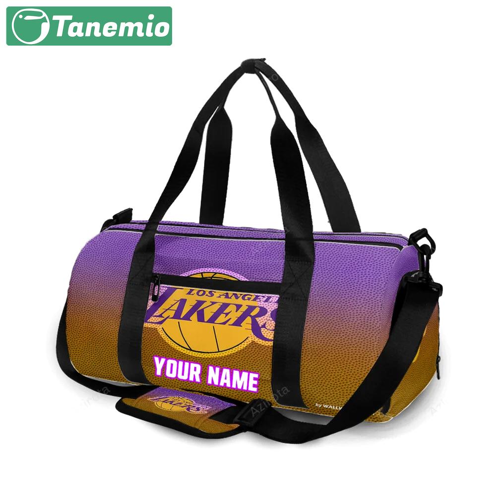 Los angeles lakers emblem v61 personalized name travel bag gym bag 1313 Travel Bag