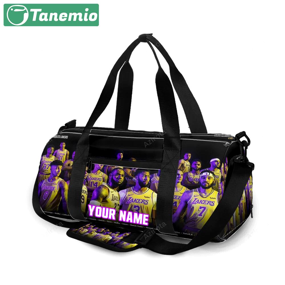 Los angeles lakers players v14 personalized name travel bag gym bag 72 Travel Bag