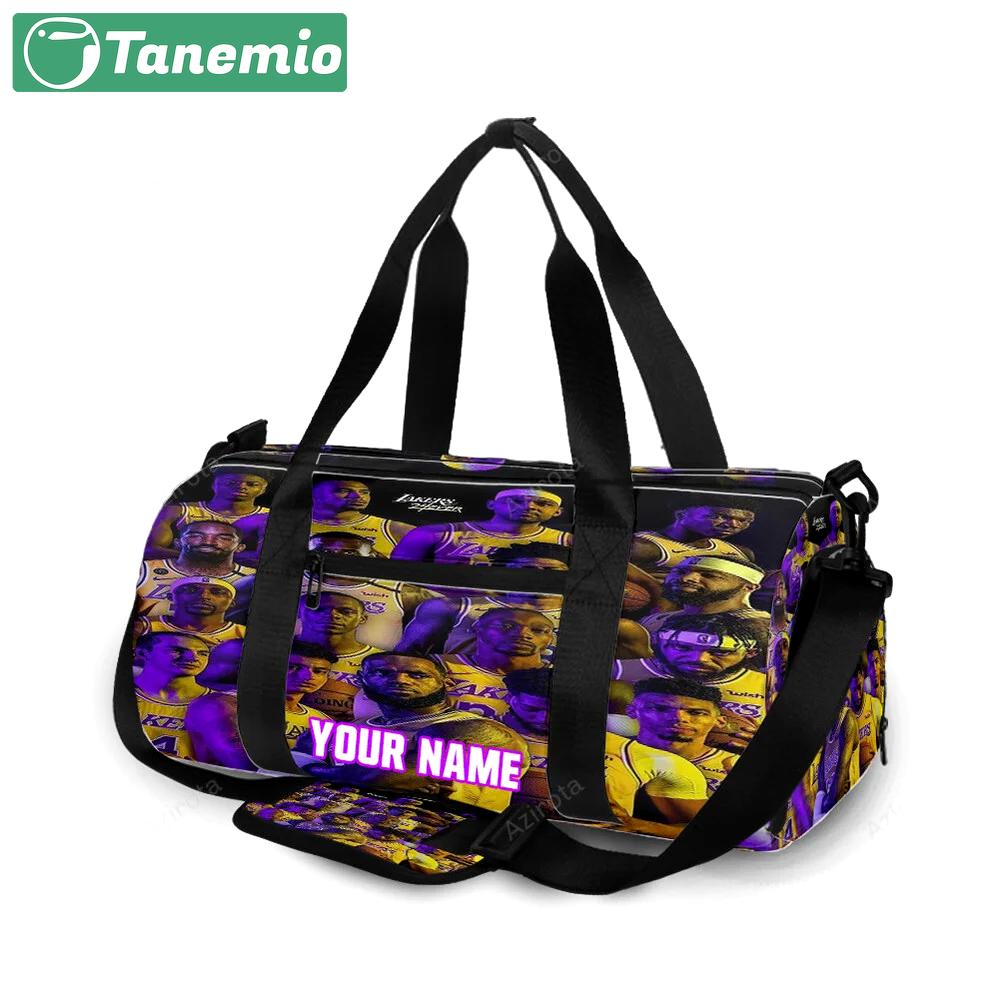 Los angeles lakers players v15 personalized name travel bag gym bag 1955 Travel Bag