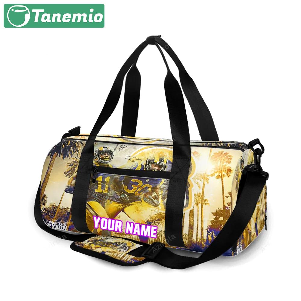 Los angeles rams all players7 personalized name travel bag gym bag 1648 Travel Bag