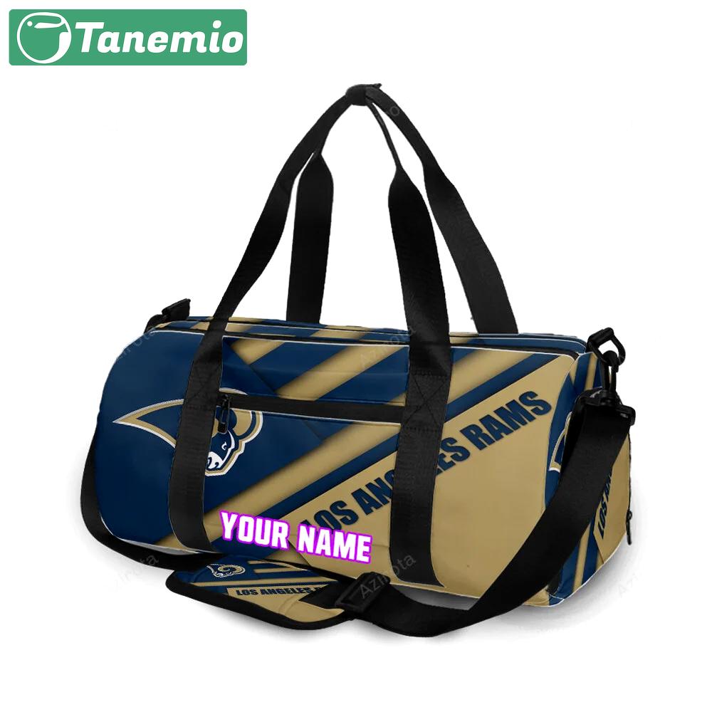 Los angeles rams name yellow navy personalized name travel bag gym bag 1470 Travel Bag