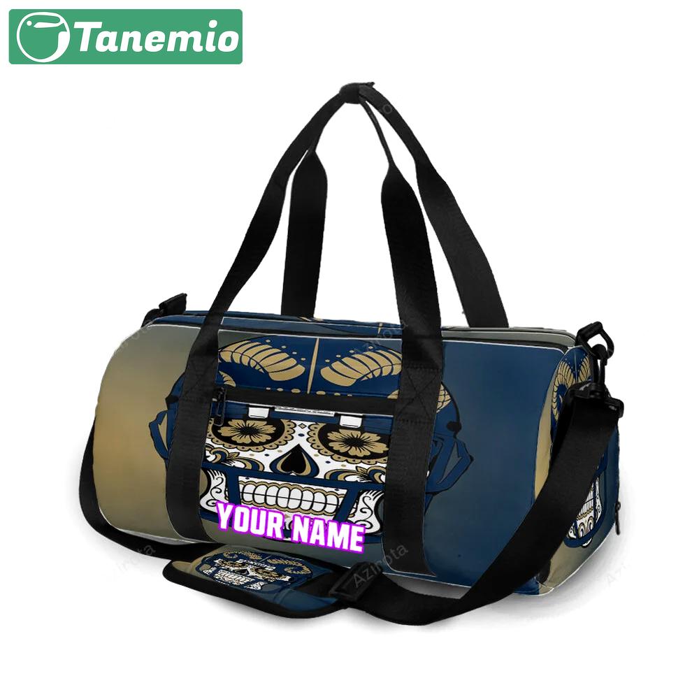 Los angeles rams skull wearing helmet1 personalized name travel bag gym bag 716 Travel Bag