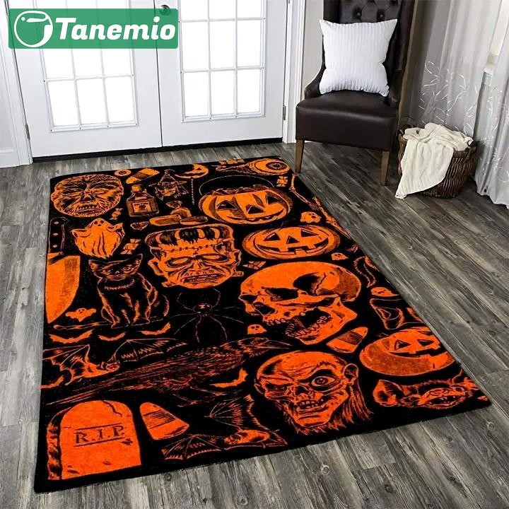 Lotus print pattern area rug living room rug home decor Rectangle Rug