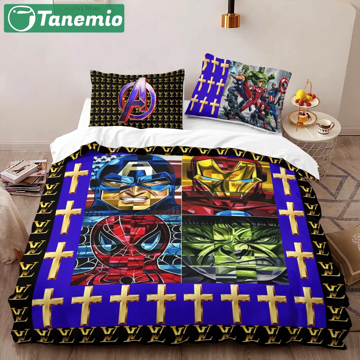 Louis vuitton avenger louis vuitton lv logo type 575 Bedding Sets sheets bed linen covers luxury ideas duvet bedclothes premium fashion brand home decor hyperbeast Bedroom blankets bedspread