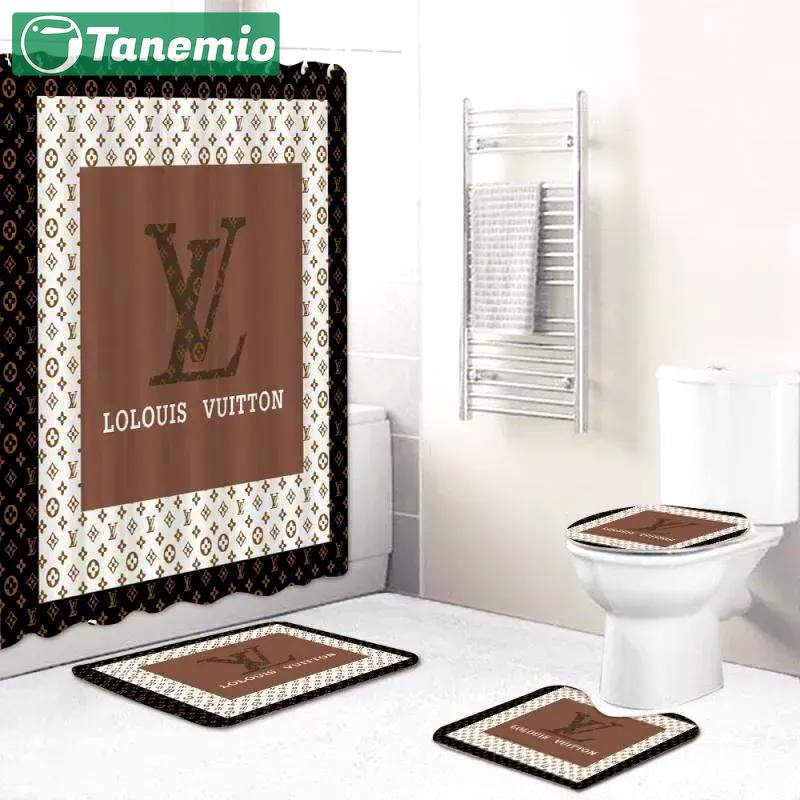 Louis vuitton bathroom set bath mat hypebeast luxury fashion brand home decor Bathroom Set