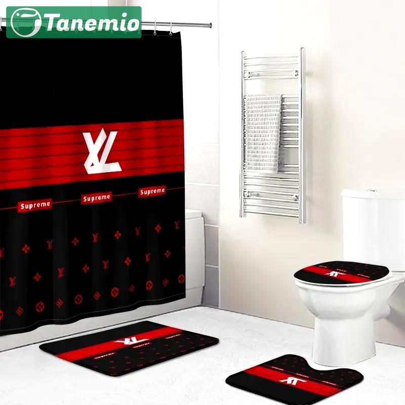 Louis vuitton bathroom set hypebeast home decor bath mat luxury fashion brand Bathroom Set