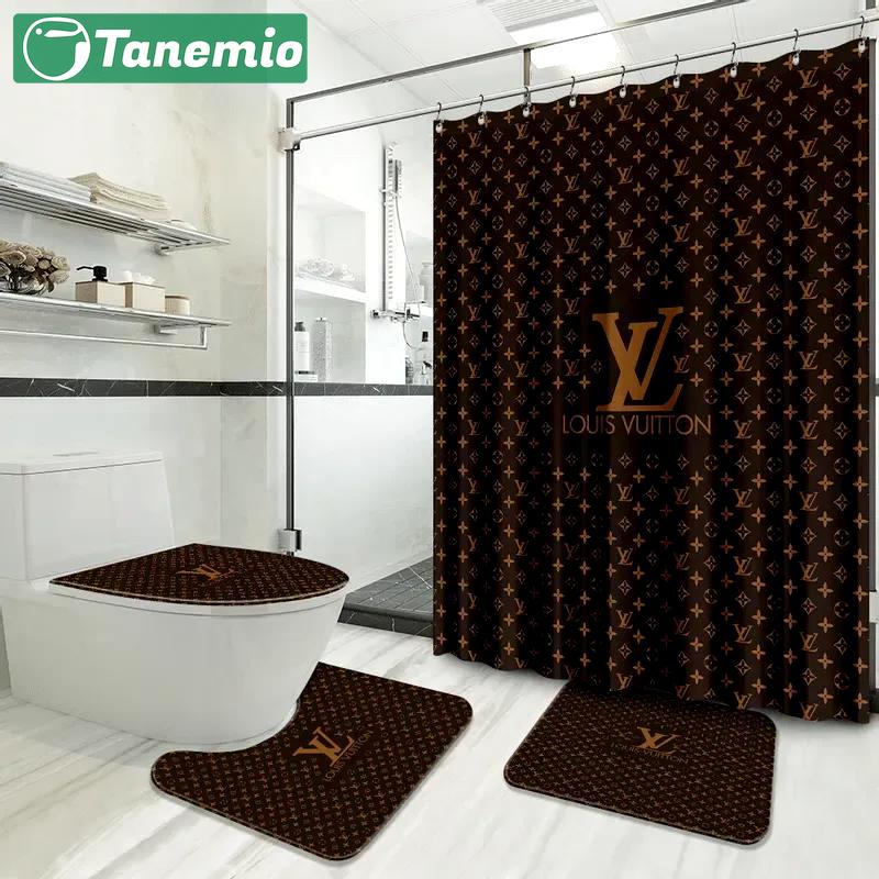 Louis vuitton bathroom set hypebeast luxury fashion brand home decor bath mat Bathroom Set