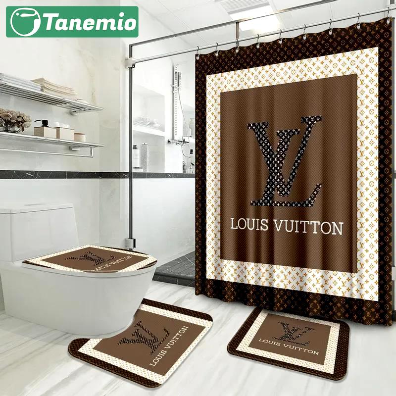 Louis vuitton bathroom set luxury fashion brand bath mat hypebeast home decor Bathroom Set