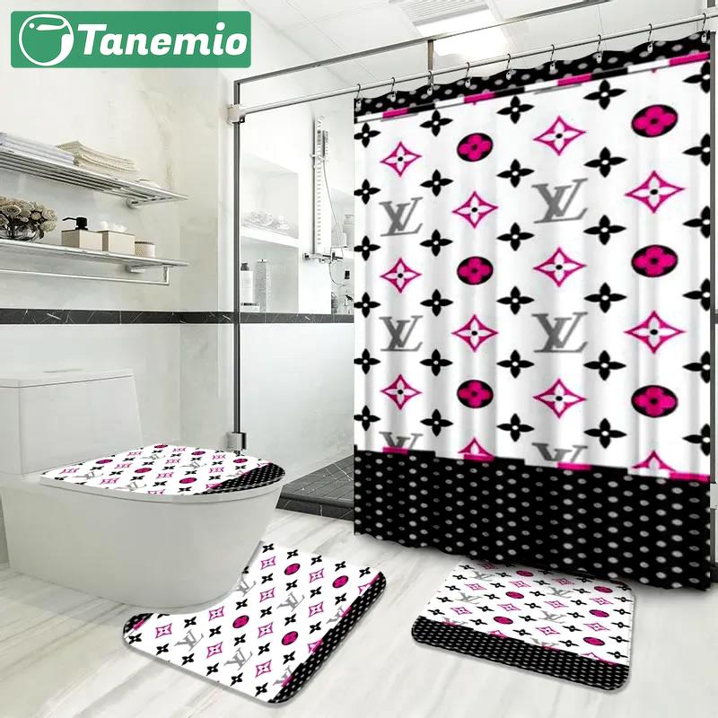 Louis vuitton bathroom set luxury fashion brand home decor hypebeast bath mat Bathroom Set