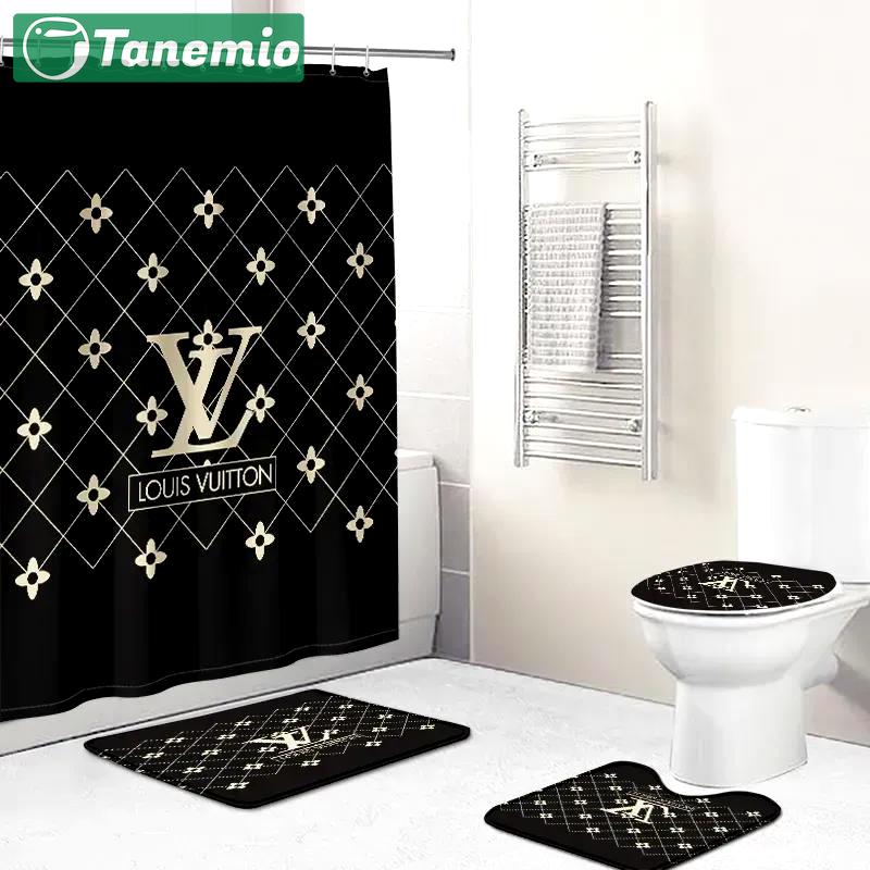Louis vuitton beige logo fashion  limited luxury brand bathroom set home decor Bathroom Set
