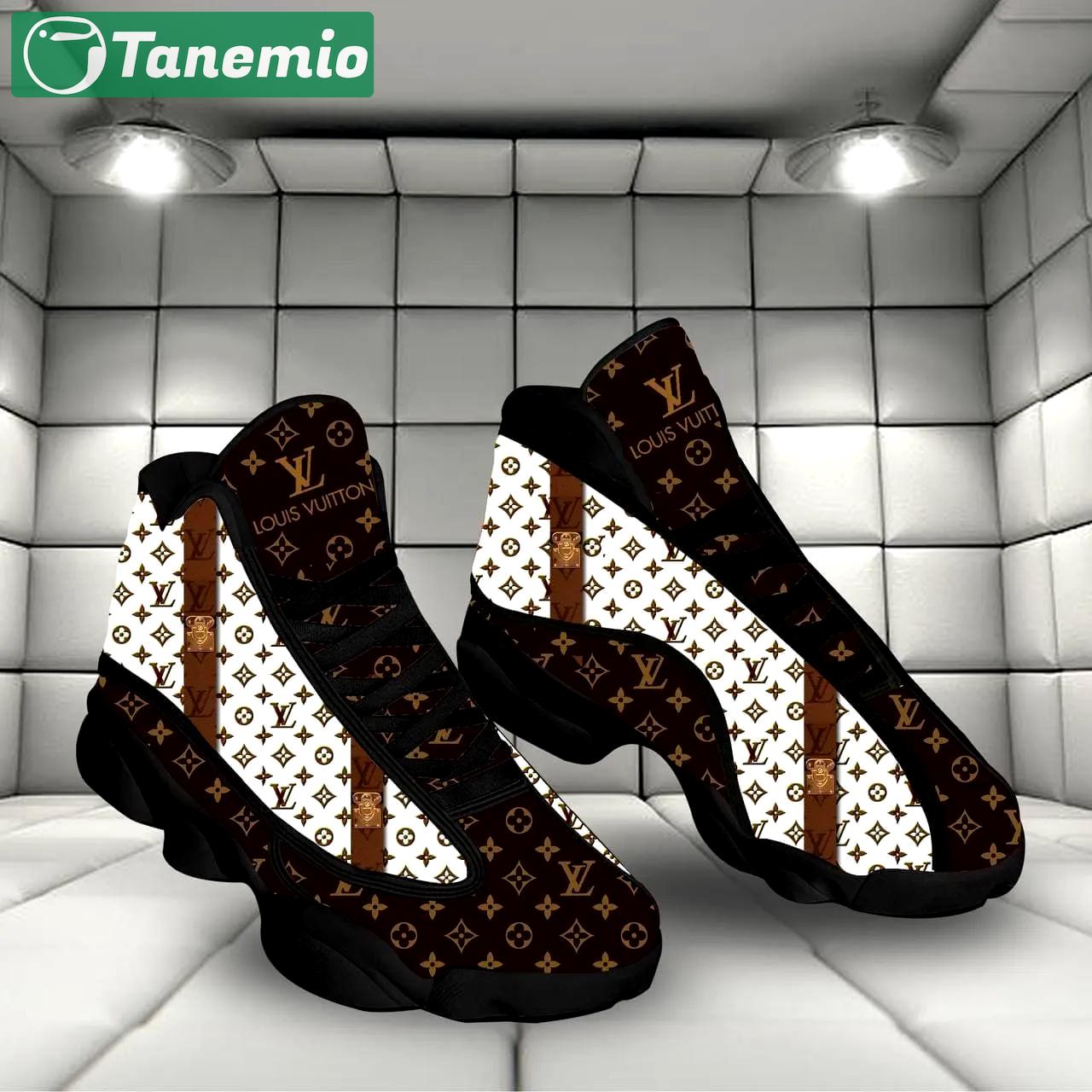 Louis vuitton black white Air Jordan 13 Sneakers Shoes For Fans Full Size Gifts For Men Women