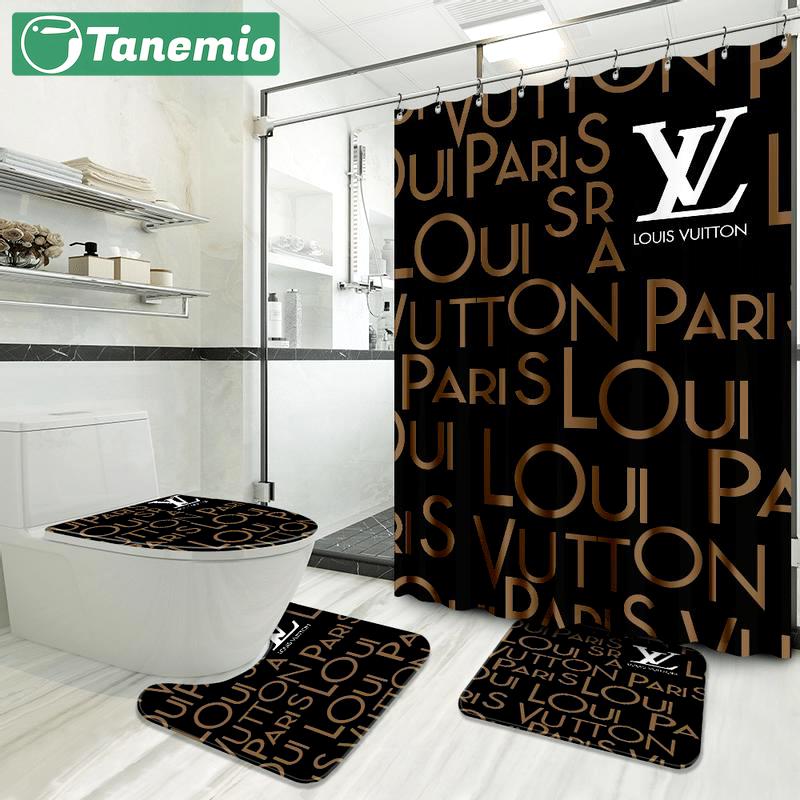 Louis vuitton brown home decor hypebeast bath mat luxury fashion brand bathroom sets Bathroom Set