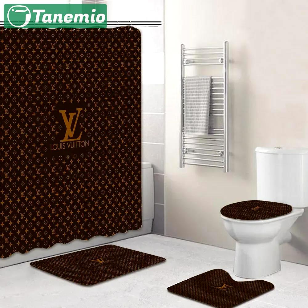 Louis vuitton brown luxury brand limited fashion bathroom set home decor Bathroom Set
