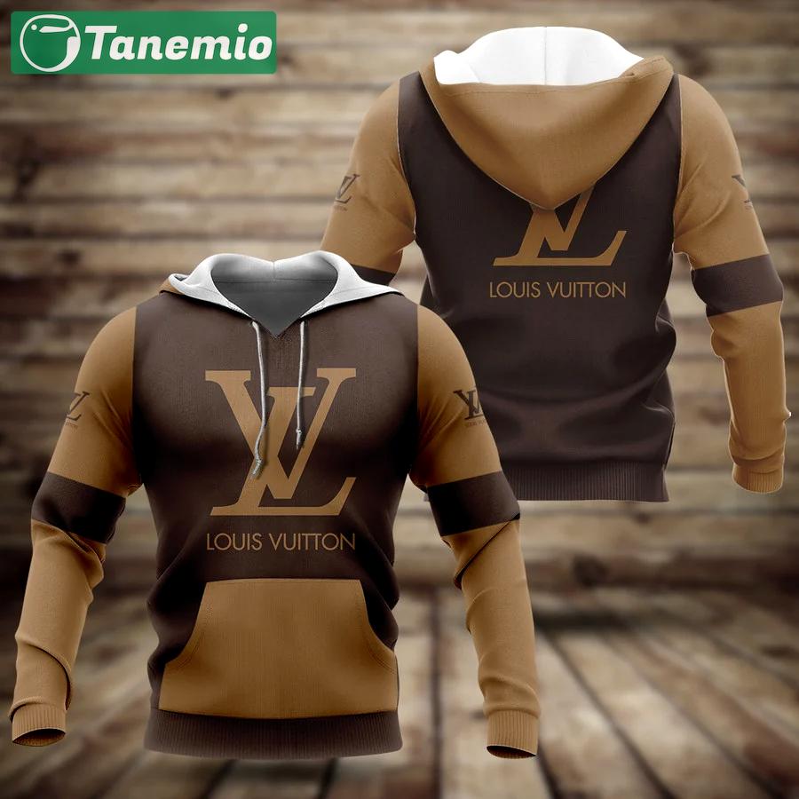 Louis vuitton brown unisex hoodie hot 2023 foren womenvuxury clothing clothes outfit Zipper Hoodie 3D