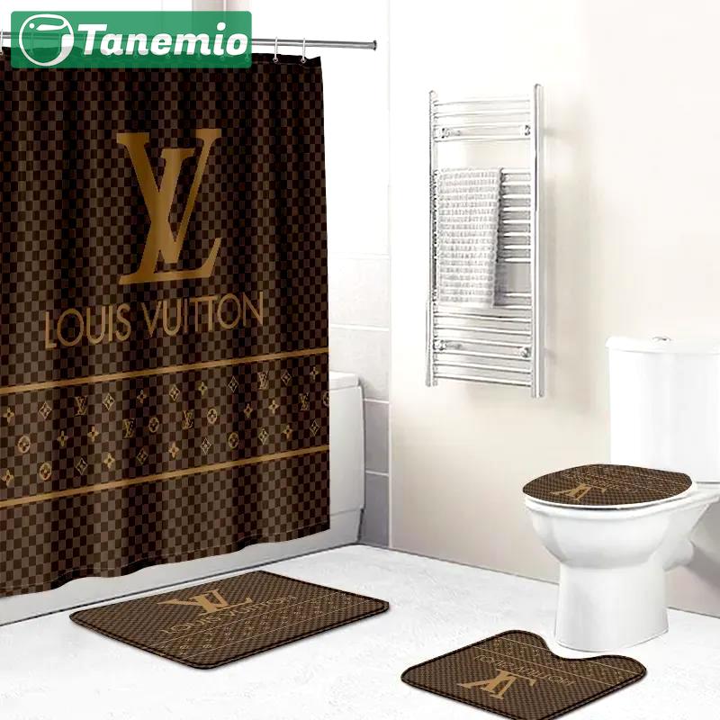 Louis vuitton home decor hypebeast bath mat bathroom sets luxury fashion brand Bathroom Set
