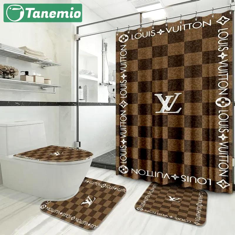 Louis vuitton hot fashion logo limited luxury brand bathroom set home decor Bathroom Set