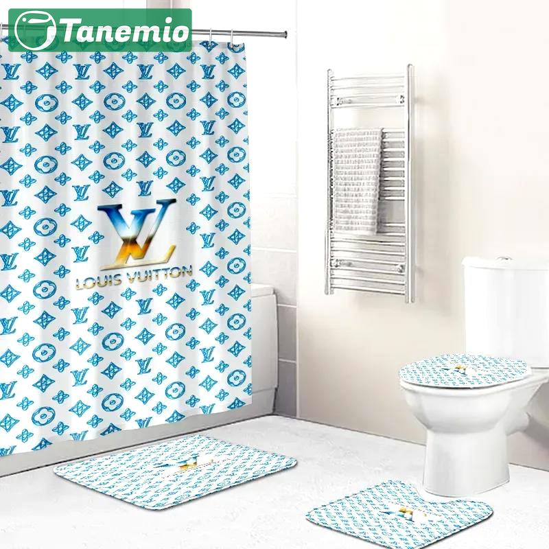 Louis vuitton hypebeast bath mat bathroom sets luxury fashion brand home decor Bathroom Set