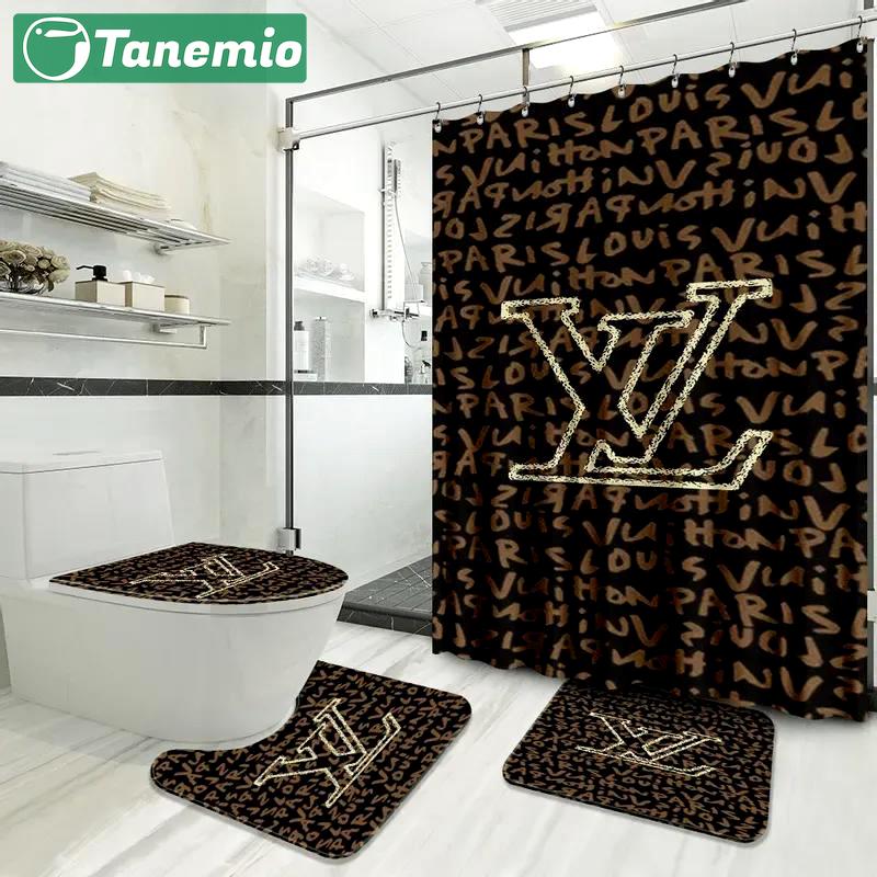Louis vuitton hypebeast luxury fashion brand bath mat home decor bathroom sets Bathroom Set