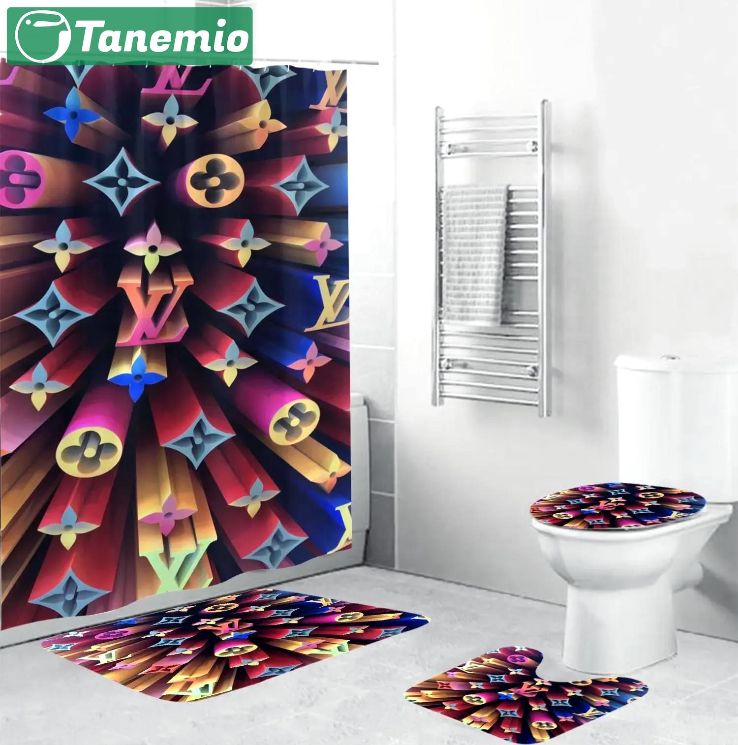 Louis vuitton hypebeast luxury fashion brand bathroom sets bath mat home decor Bathroom Set
