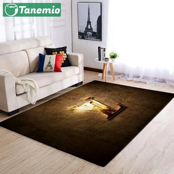 Louis vuitton light logo type 665. Upgrade Your Living Room with Luxury Home Decor: Area Carpets, Floor Decor, Door Mats, and Hot Gift Items with style a High-End Fashion Brand Rectangle Rug