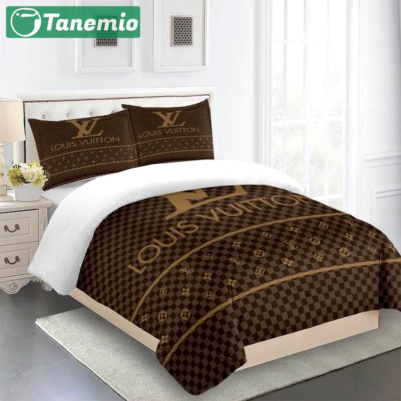 Louis vuitton logo type 1714 Bedding Sets hyperbeast Bedroom bed linen covers home decor blankets premium fashion brand duvet bedclothes bedspread luxury ideas sheets