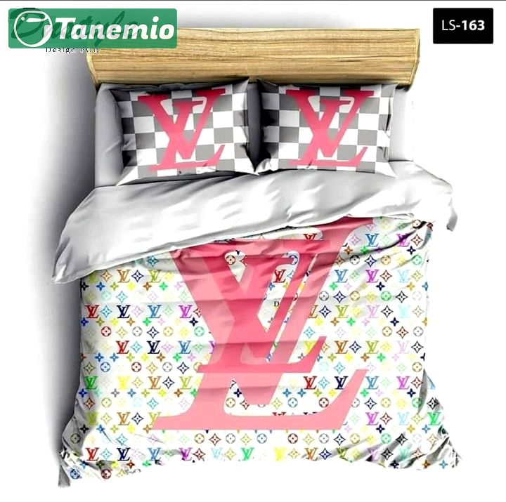 Louis vuitton logo type 1989 Bedding Sets sheets hyperbeast Bedroom luxury ideas covers premium fashion brand bedclothes bed linen bedspread home decor blankets duvet
