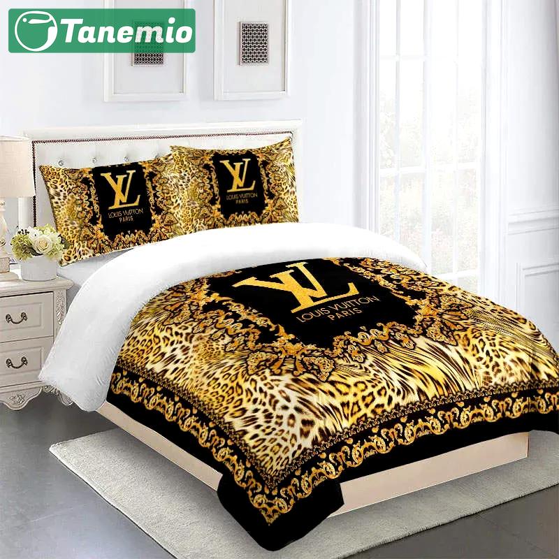 Louis vuitton logo type 921 Bedding Sets bedclothes covers bed linen premium fashion brand home decor bedspread blankets duvet luxury ideas hyperbeast Bedroom sheets