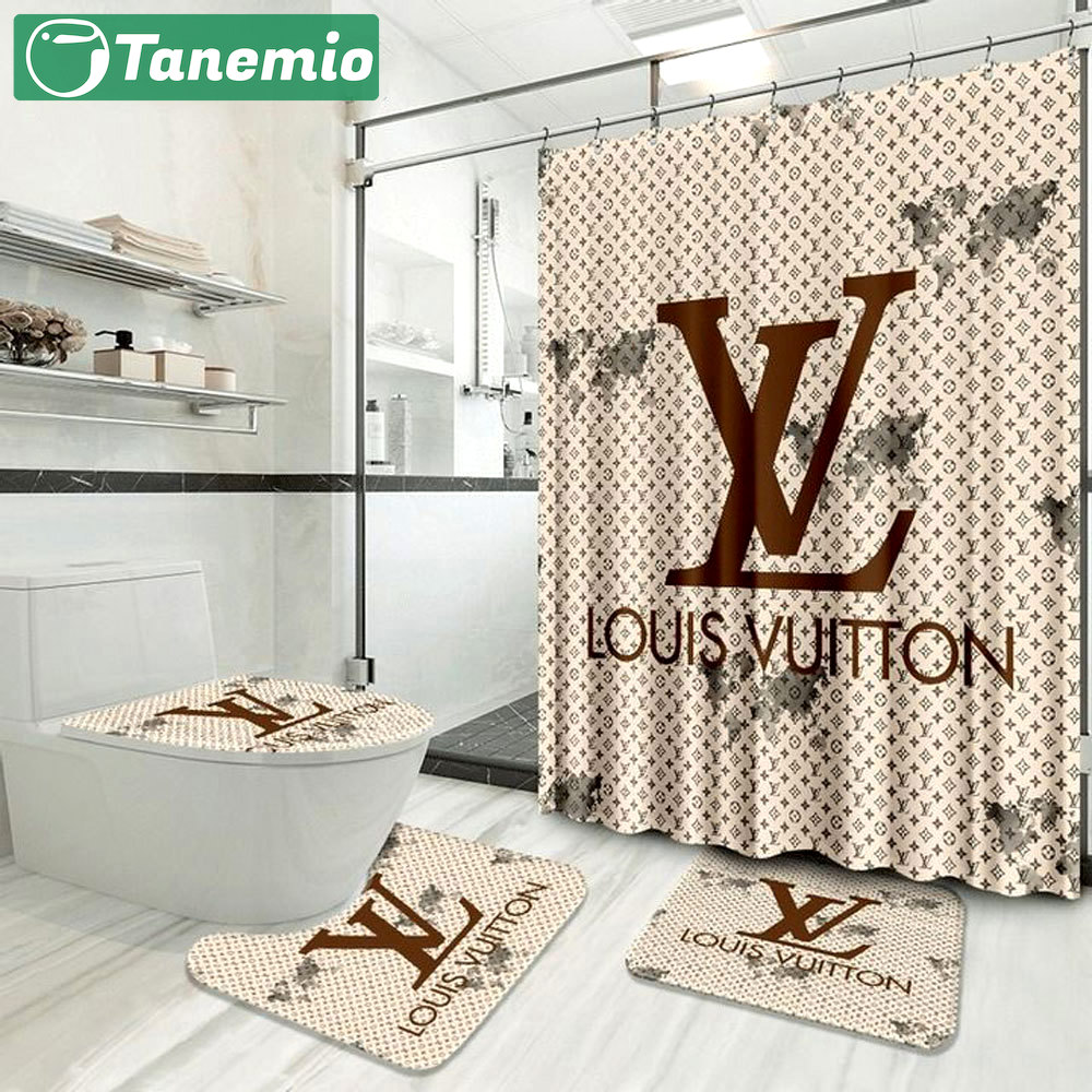 Louis vuitton lv bath mat hypebeast home decor bathroom sets luxury fashion brand Bathroom Set