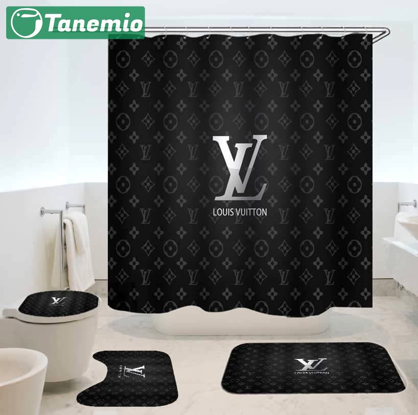 Louis vuitton lv dark hypebeast bathroom sets home decor bath mat luxury fashion brand Bathroom Set