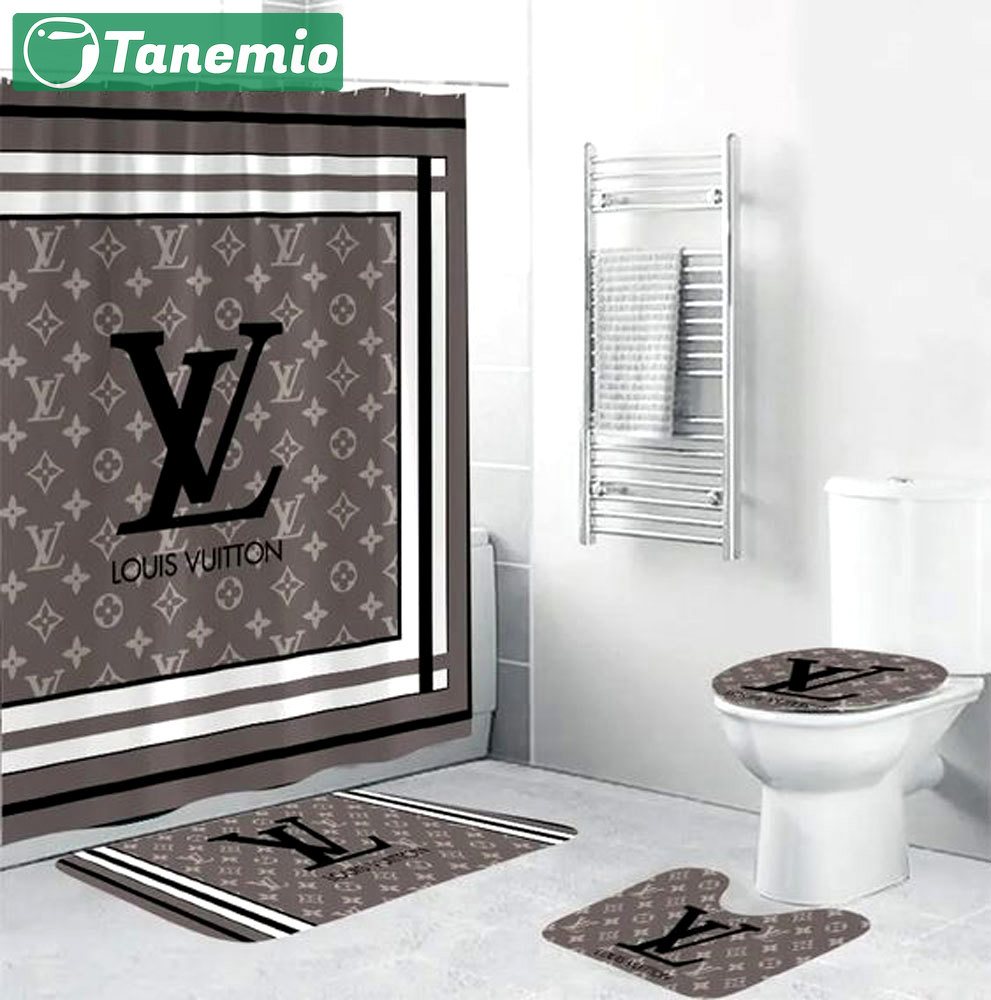 Louis vuitton lv home decor bath mat hypebeast bathroom sets luxury fashion brand Bathroom Set