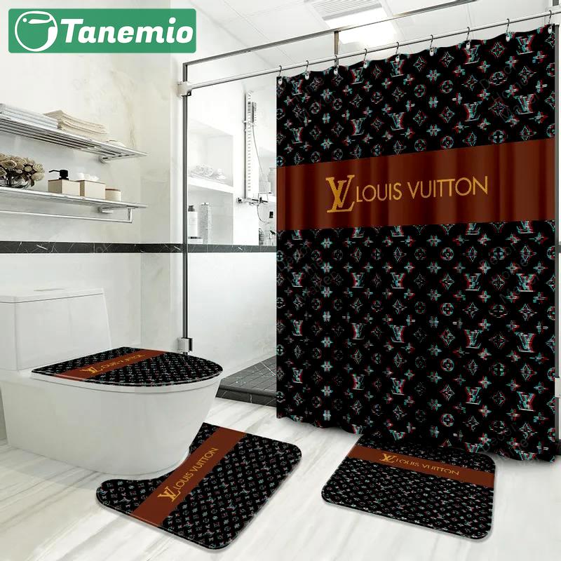 Louis vuitton lv louis vuitton bathroom set bath mat luxury fashion brand home decor hypebeast Bathroom Set