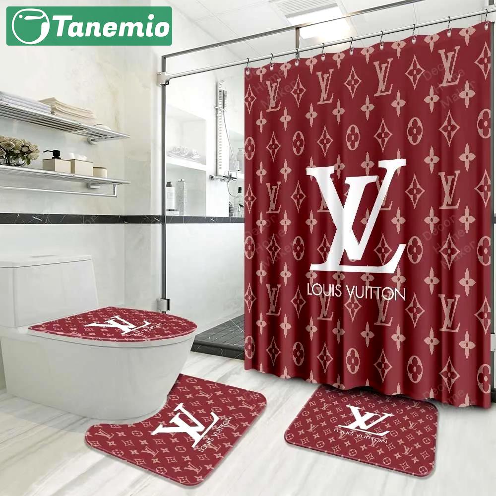 Louis vuitton lv louis vuitton bathroom set home decor hypebeast bath mat luxury fashion brand Bathroom Set