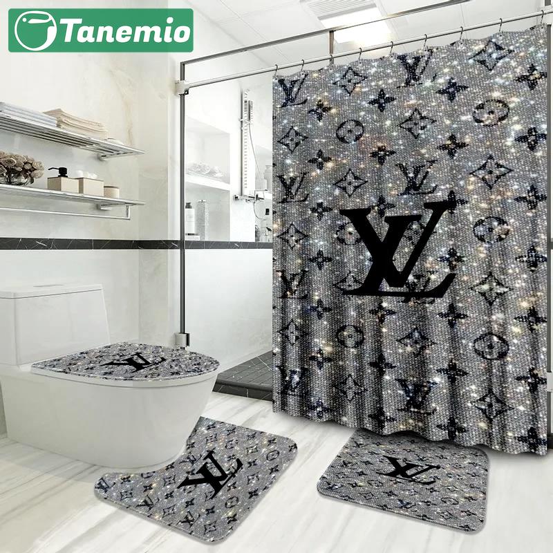 Louis vuitton lv louis vuitton bathroom set hypebeast home decor bath mat luxury fashion brand Bathroom Set