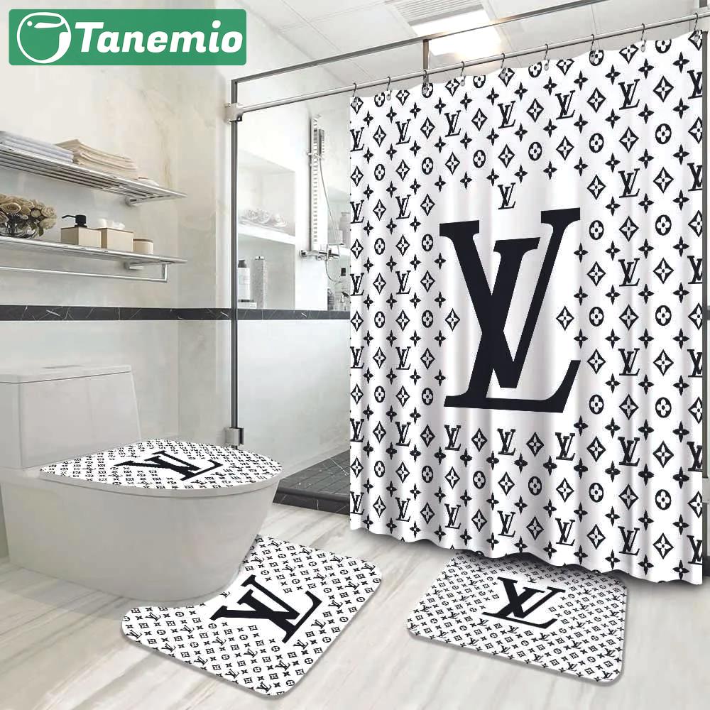 Louis vuitton lv louis vuitton home decor bath mat hypebeast bathroom sets luxury fashion brand Bathroom Set