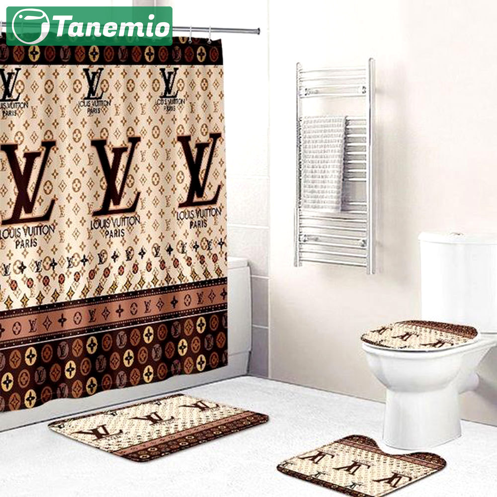 Louis vuitton lv luxury fashion brand bath mat hypebeast home decor bathroom sets Bathroom Set