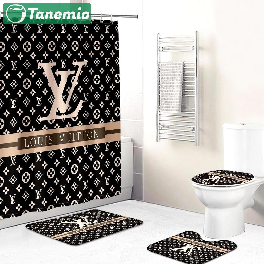 Louis vuitton monogram fashion luxury brand premium bathroom set home decor Bathroom Set