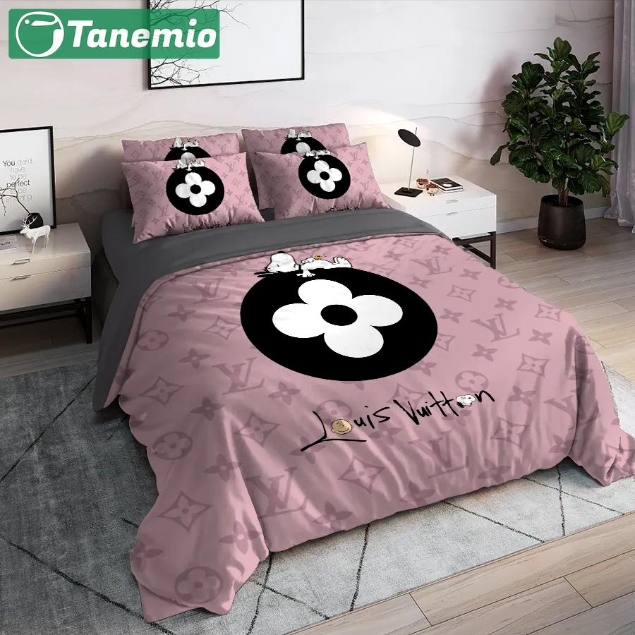 Louis vuitton snoopy pinky logo type 41 Bedding Sets duvet home decor bedclothes blankets covers bedspread sheets bed linen hyperbeast Bedroom luxury ideas premium fashion brand